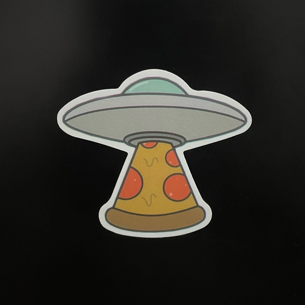 UFO Pizza Sticker